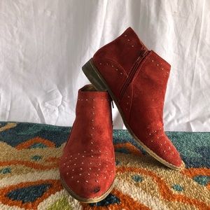 SOLD Suede Embellished Ankle Boots